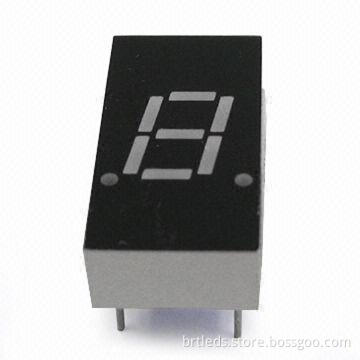 Single-digit 7 Segment LED Display, 0.30 Inch Red Color, Common Anode, Red Segment and Red Surface